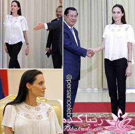 عکس های جدید آنجلینا جولی در دیدار با نخست وزیر کامبودیا "کامبوج"